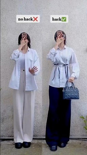 how to tighten a loose shirt #shirthacks #tipsandtricks