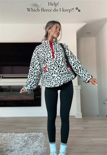 Animal print fleeces 🐾 so cute! 🔗 in my SF! #cheetahprint #leopard #fleece #sweatshirt #winterfashion