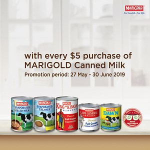From now till 30 June, redeem a FREE Microfibre Hand Towel upon purchasing $5 worth of MARIGOLD Canned Milk products. Promotion is valid at all major supermarkets and selected provisions. Redemptions are on a while stocks last basis. | MARIGOLD Singapore | Facebook