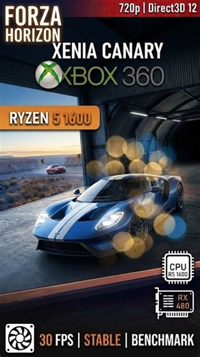 Can Ryzen 5 1600 Run Forza Horizon on Xenia Canary? (30 FPS) #shorts #rx480 #ryzen5