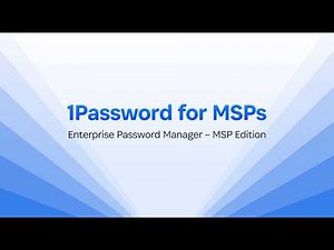 1Password® Enterprise Password Manager - MSP Edition