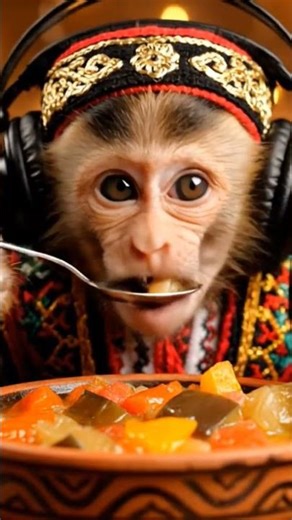 ASMR | Monkey Lily tries Georgian cuisine 🇬🇪