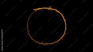 Neon Round Highlighter Effect | Circle Drawing Animation. red circle drawn, red marker pen style, Hand Drawn Neon Circle Highlight | Glowing Marker Animation.