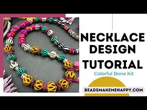 How to CRIMP! Basic Bead Stringing Necklace Design Tutorial DIY beading KIT www.beadsmakemehappy.com