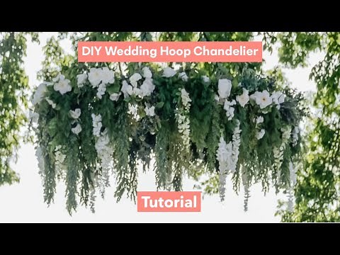 DIY Wedding Hoop Chandelier Tutorial