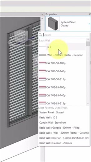 🚪 Place a Glass Door in a Curtain Wall in Revit in 60 Sec! #shorts