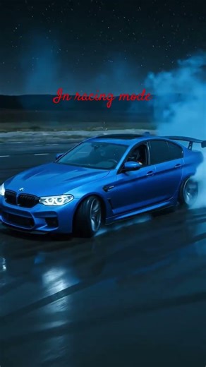 in a racing mode