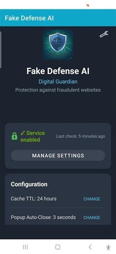 Fake Defense AI App enable Accessibility Service