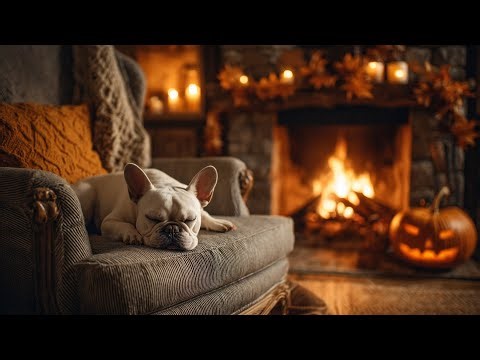 Cozy Halloween Ambience – Fireplace, Pumpkins and Peaceful Autumn Mood