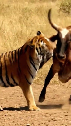 tiger and ox fighting
