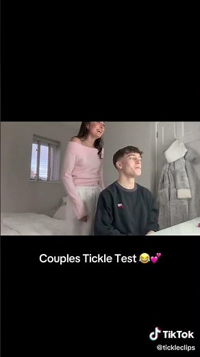 girlfriend tickling boyfriend #tickles #funnytickling #tickletime #cocegas