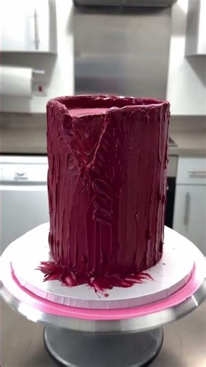 WATCH Burgundy candle cake design made on request/detailed decoration
