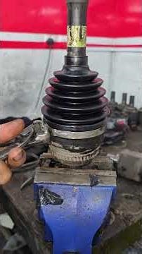 install new axle boot #automotive #diy #garage #mechanic #trick