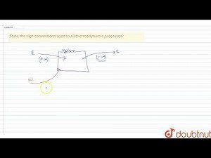 State the sign conventions used in all thermodynamic processes? | 11 | THERMODYNAMICS | PHYSICS ...