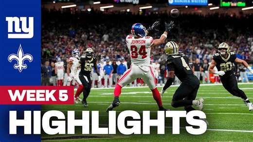 Highlights: New Orleans Saints 26, New York Giants 14