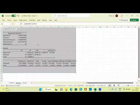 How to calculate Pearson correlation coefficient and p-value in excel