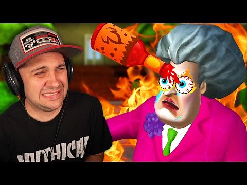 Hello Neighbor's Sister gets HOT SAUCE PUT DIRECTLY IN HER EYES! | Scary Teacher 3D