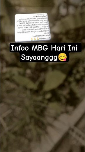 Akhirnya setelah lama menunggu 😍 MBG sudah terlihat kembali sayang😁