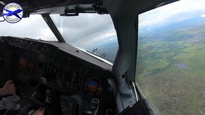 B737-800 Landing Cockpit View 4K ✈ | Aviación mundial ツ