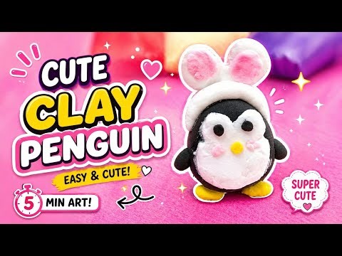 Step-by-Step Clay Penguin 🐧✨ | Easy DIY Tutorial
