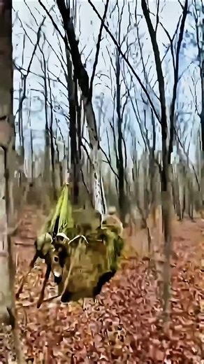 Охота на оленей с близкого расстояния – умелая стрельба сквозь сеть.#challenge#wildlife #hunting