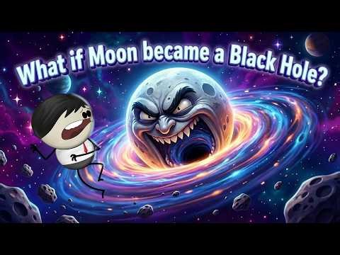 What if Moon became a Black Hole? + more videos | #aumsum #kids #space