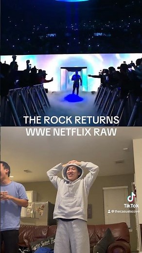 The Rock Returns Reaction #wwe #wweraw #therock #netflix
