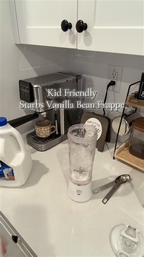 Kids requested a drink for them this morning so we tried the copycat Vanilla Bean Frappe and they loved it! -1 cup of milk - 11/2 tsp vanilla extract - 3 tbsp sugar - caramel drizzle - ice Blend away! Enjoy! Top with some whip cream for an added touch! #starbucks #starbuckshack #vanillabeanfrappe #copycat #kidsstarbucks | Malorie Smith