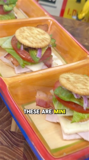 These little Turkey Club bites on Ritz crackers are the easiest party snack ever. Layer turkey, bacon, tomato, lettuce, and a swipe of mayo for the perfect crunchy salty bite. Great for holidays, game nights, or anytime you need a quick crowd pleaser. #TurkeyClub #RitzCrackers #PartyFood #EasySnacks #FamilyFriendly | Ryan Tyler Cooks