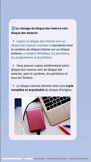 Clonage de disque dur interne vers disque dur externe - Guide détaillé