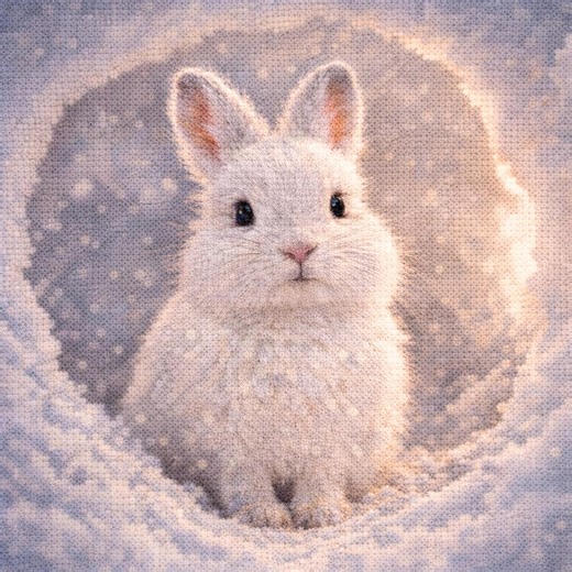 Cross Stitch Pattern Snow Bunny | PDF Instant Download - Etsy