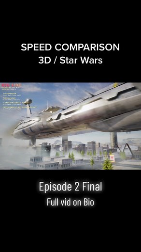 SPEED COMPARISON 3D / Star Wars #speed #comparison #3d #starwars #starship #fyp #fypシ #fypシ゚viral #trending #animation #art