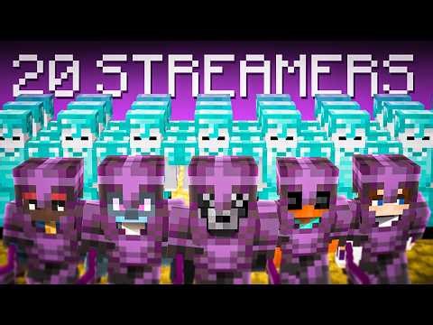5 YOUTUBERS vs 20 STREAMERS ! (Manhunt Minecraft ft Minoc, Dart, Guep & Nagatow)