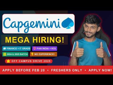 Capgemini × IBM Off Campus Drive 2025 | Freshers Hiring | Apply Before Feb 20
