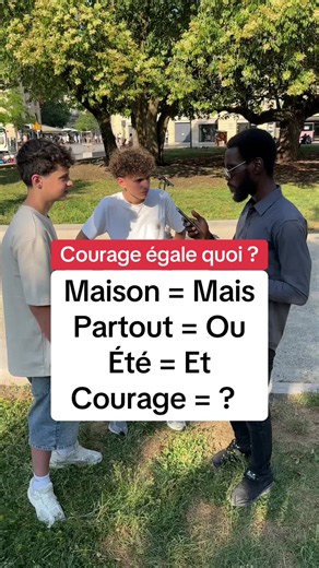 Courage égale quoi ? Réponse au puzzle logique