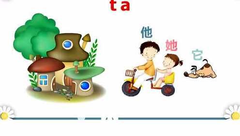 语文部编版一年级《教你区分“他、她、它”》