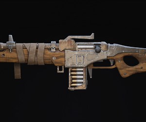 ArtStation - Rifle Sci-Fi Post Apocalypse Game Ready | Game Assets