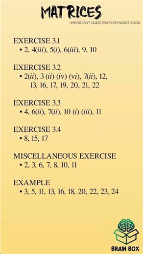 Class 12 Maths Chapter 3 Matrices | Most Expected Board Questions 2026