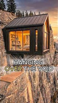Hanging Glass Cabin on a Cliff #bushcraft #wildarchitecture #travel