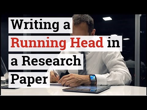 Writing a Running Head in a Research Paper