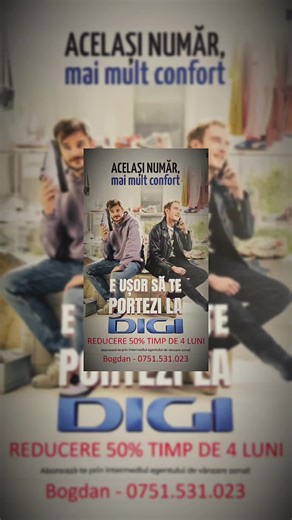 Vrei sa faci si tu abonament la DIGI? Suna-ma ca sa poți beneficia si de o promotie: Bogdan 0751.531.023 #digi #mobil #tv #net #abonament