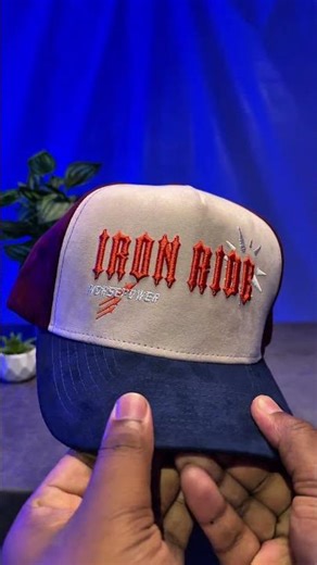 Iron Ride Horsepower Vintage Snapback Cap, Blue & Maroon | NOGOR SHILPO LLC