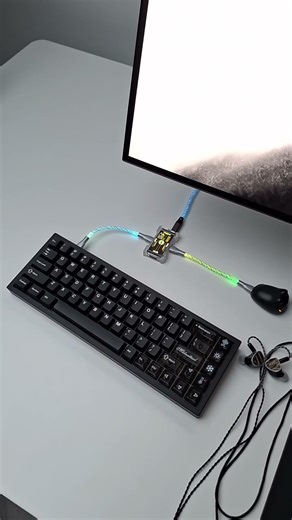 HMLAB ZNEO dual 8k cable Link in bio comments #cable #tech #setup #cleansetup #desksetup