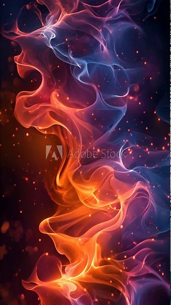 A painting of a phoenix rising from the ashes with a blue and orange color scheme