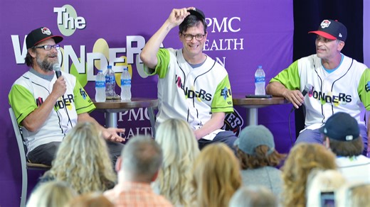 Fictional movie band 'The Wonders' hold 25-year reunion at UPMC Park