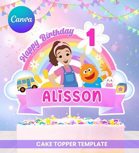Ms. Rachel Cake Topper: Editable Birthday Party Template (printable) - Etsy Canada