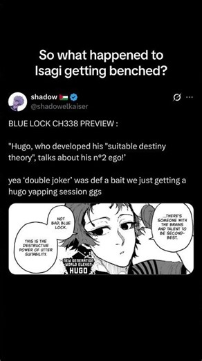 Blue Lock 338 Preview🚨 I know the Dub Isagi Faction is having a meeting👀 #anime #bluelock #isagi