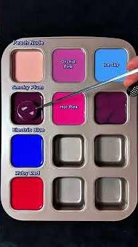 12 Beautiful Colors Mixed From 4 Base Colors #colormixing #mixcolor #satisfying