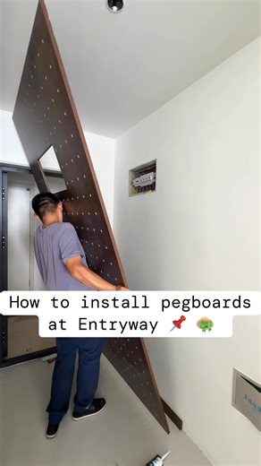 How to install pegboards cost-effectively and achieve good results • • #entrywaygoals #pegboard #DIYGoals | Tiffany Design Studio
