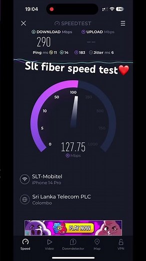 Slt fiber speed test sri Lanka #slt #fiber #srilanka